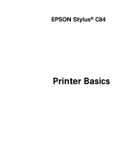 Epson Stylus C84 Printer Basics