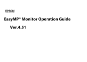 Epson PowerLite Pro G5550 Operation Guide - EasyMP Monitor v4.51