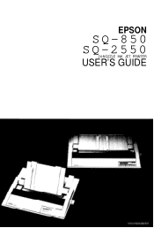 Epson SQ-850 User Manual