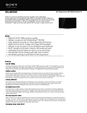 Sony KDL46EX640 Marketing Specifications