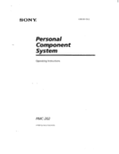 Sony PMC-202 Operating Instructions