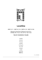 LevelOne WAP-6111 | WAP-6111H Quick Installation Guide