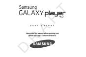 Samsung YP-G1CWY/XAA User Manual