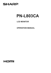 Sharp PN-L803CA Pen Software Operation Manual