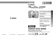 Canon PowerShot A550 PowerShot A550 Camera User Guide Basic