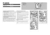 Canon EF 50mm f/1.8 II EF50mm F1.8 II Instruction Manual