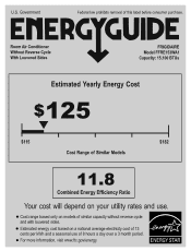 Frigidaire FFRE153WAE Energy Guide