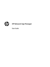 HP LD4245tm Network Sign Manager User Guide