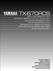 Yamaha TX-670RDS Owner's Manual