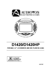 Audiovox D1420 User Manual