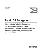HP Brocade 8/12c Fabric OS Encryption Administrator's Guide