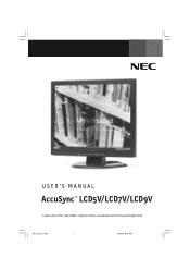 NEC ASLCD7V AccuSync LCD5V/7V/9V User's Manual