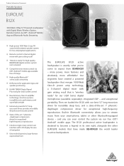 Behringer B12X Product Information Document