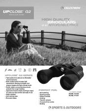 Celestron UpClose G2 20x50 Porro Binocular UpClose G2 Binoculars Info Sheet