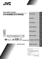 JVC XV-N44SL Supplementary Material