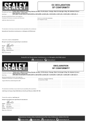 Sealey 2001LERE Declaration of Conformity