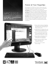 ViewSonic VPC220T VPC220T Datasheet Hi Res (English, US)
