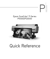 Epson SureColor P10000 Production Edition Quick Reference