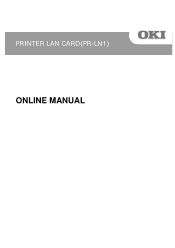Oki PT390 Parallel Printer LAN Online Manual
