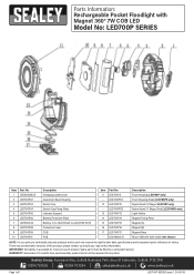 Sealey LED700PR Parts Diagram