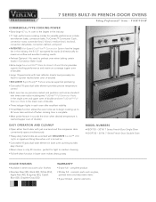Viking VSOF730 Two-Page Specifications Sheet