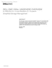 Dell VNXe1600 VNXe Unisphere Overview for 3.1.13 and VNXe3200 3.1.12