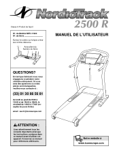 NordicTrack 2500r Treadmill French Manual