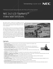 NEC X464UNS-TMX4P 2X2 Specification Brochure
