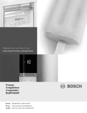 Bosch B18IF900SP Installation Instructions