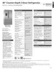 Bosch B36CD50SNS Product Spec Sheet