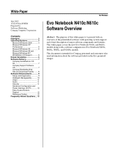 HP Evo n410c Compaq Evo N410c & N610c Software Overview