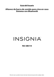 Insignia NS-SB314 User Manual (Español)