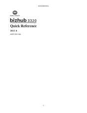 Konica Minolta bizhub 3320 bizhub 3320 Quick Reference Guide