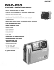 Sony DSC-F55 Marketing Specifications