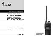 Icom IC-F4230D Instruction Manual
