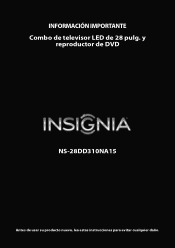 Insignia NS-28DD310NA15 User Manual (Spanish)