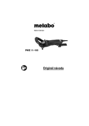 Metabo PWE 11-100 Operating Instructions