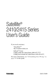 Toshiba Satellite 2410-S203 User Guide