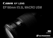 Canon EF 180mm f/3.5L Macro USM EF180mm F3.5L MACRO USM Instruction Manual