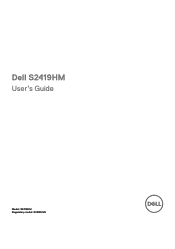 Dell S2419HM Monitor Users Guide
