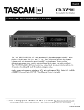 TASCAM CD-RW901 Design Specification