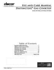 Dacor DTCT466 Use and Care Manual
