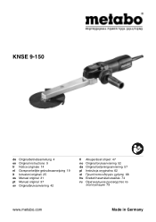 Metabo KNSE 9-150 Operating Instructions