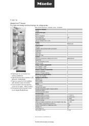 Miele F 2411 Vi Product sheet