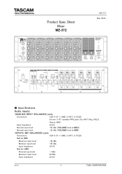 TASCAM MZ-372 Specifications
