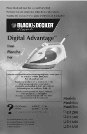 Black & Decker D1500 User Manual