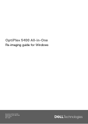 Dell OptiPlex 5400 All-In-One Re-imaging guide for Windows