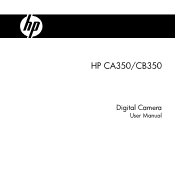 HP SB360 HP CA350 Digital Camera/ HP CB350 Digital Camera  -  User's Manual