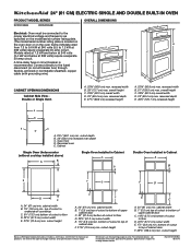 KitchenAid KODC304EBL Dimension Guide
