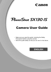 Canon SX130IS PowerShot SX130 IS Camera User Guide